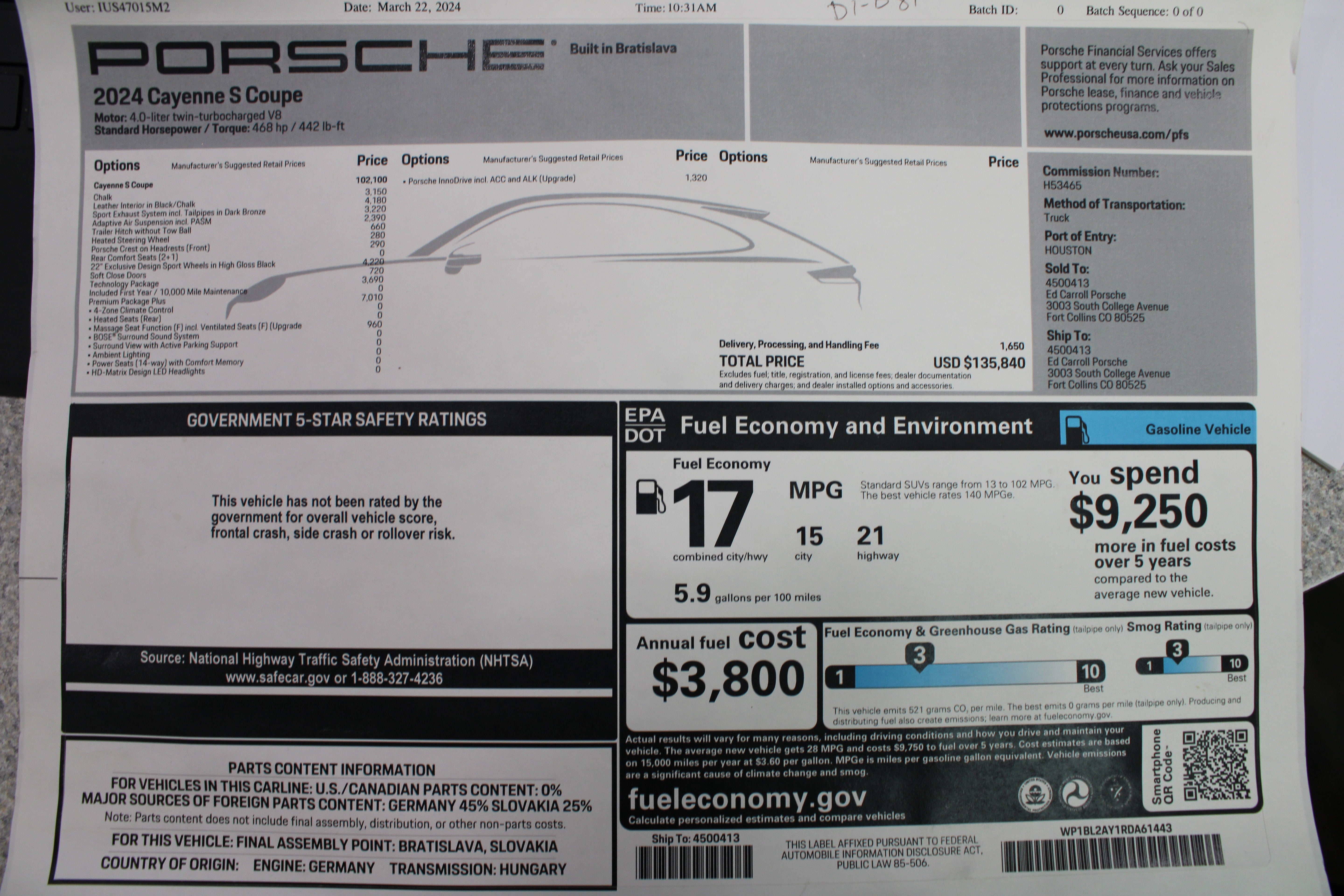 2024 Porsche Cayenne S