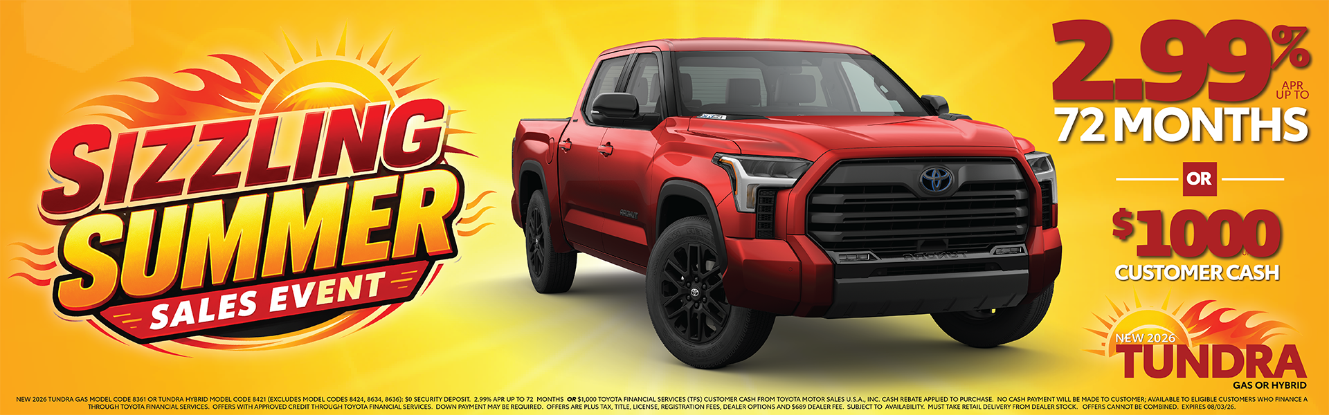 Sizzling Summer Savings on Tundra