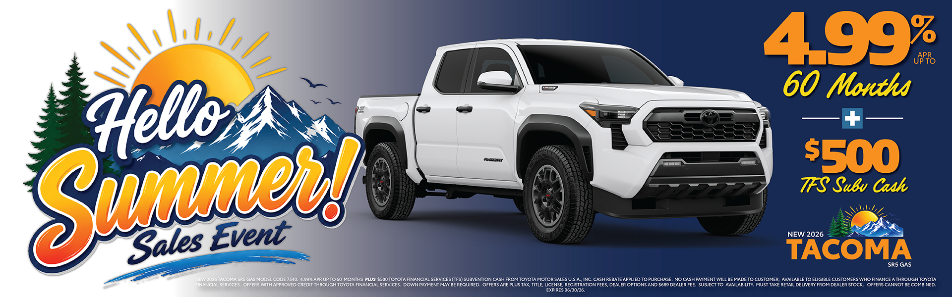 Great Tacoma Finance Offer!
