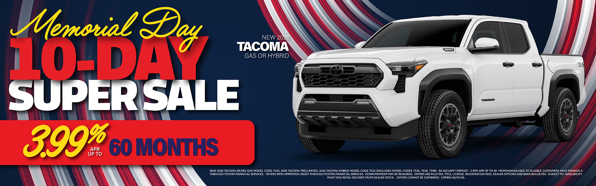 Tacoma Super Sale Offer