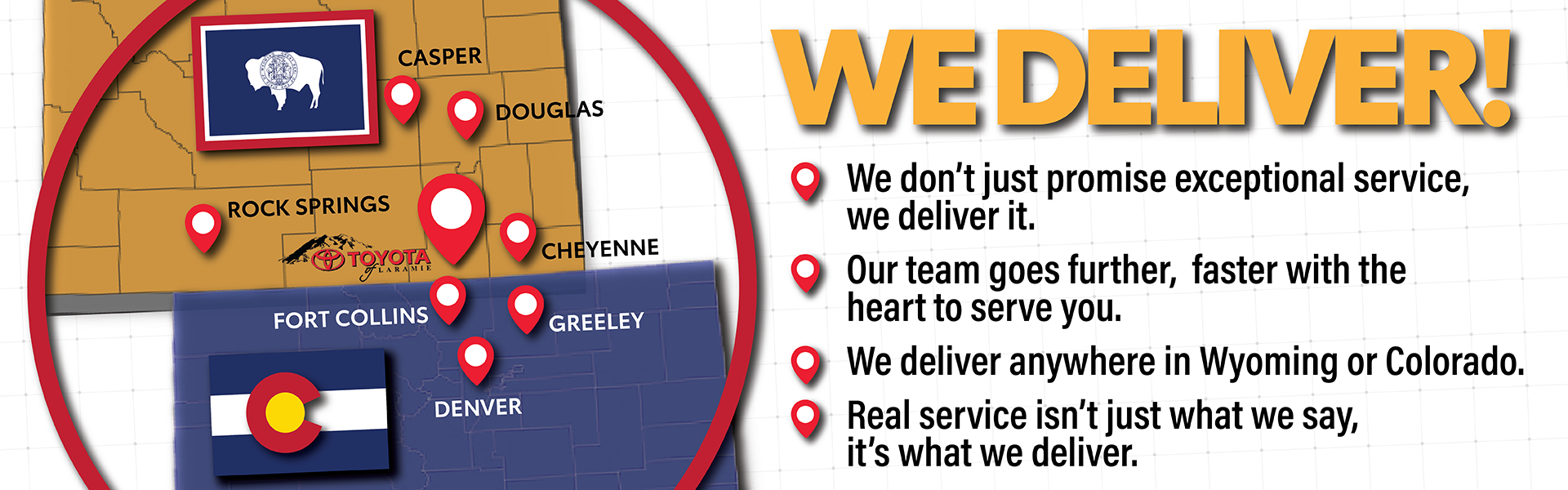We Deliver Anywhere in Wyoming and Colorado!